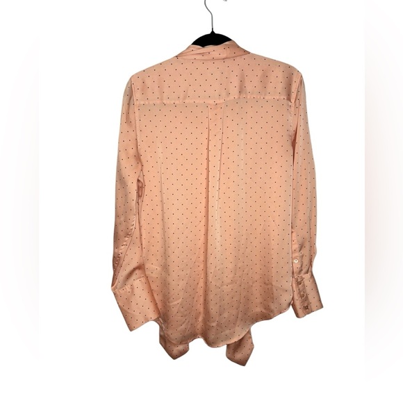 Equipment Womens Luis Blouse Medium in Rose Black Polka Dot - Picture 5 of 9